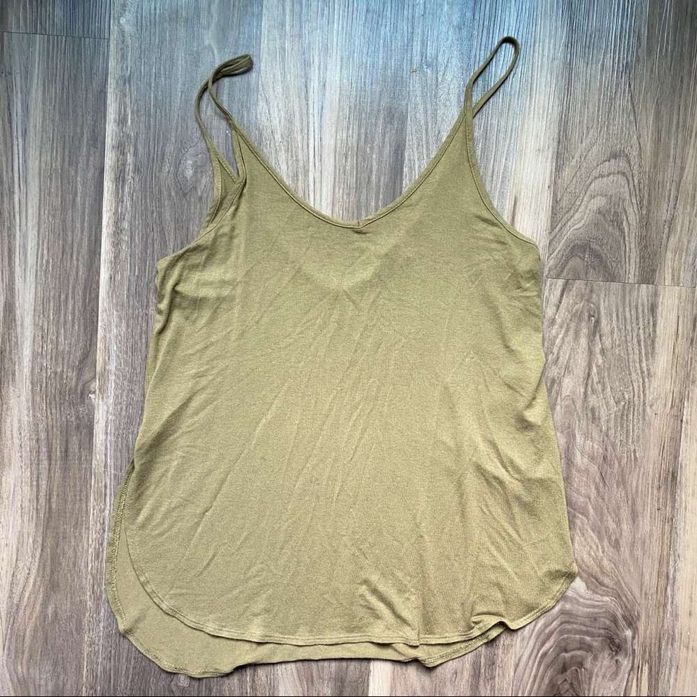 Loose Fit Army Green Tank